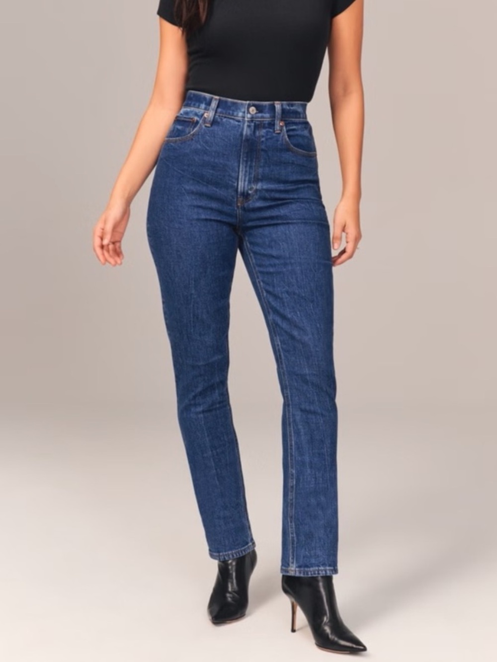 Abercrombie Slim Straight Ultra High Rise Jeans Size 27 NWT